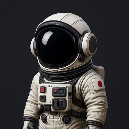 背景透過のテストに使った宇宙飛行士アイコンのオリジナル画像